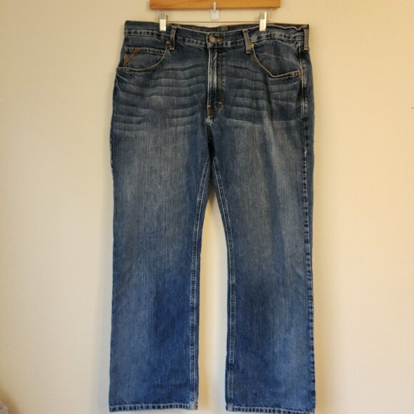 Ariat M4 Relaxed Boot Cut Blue Denim Western Rodeo Jeans Men 38x32/40X 29.5